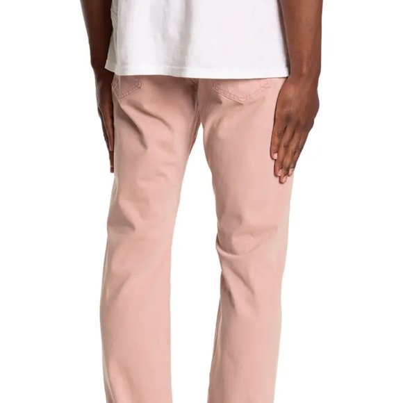 AG Men's 36 x 34 Salmon Pink Graduate Tailored Slim Straight Leg Jeans $170 - Picture 2 of 6